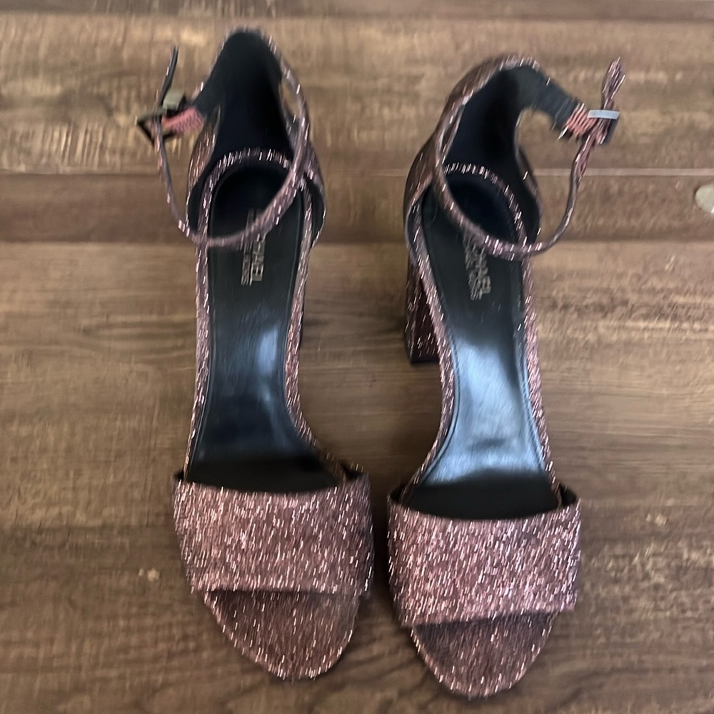 Michael kors copper brown sparkle heel size 7.5 Euc